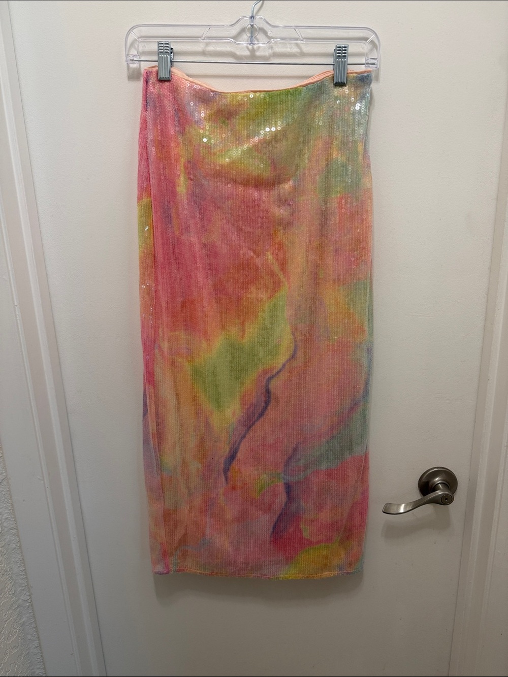 Hutch Rainbow MIDI sequin skirt